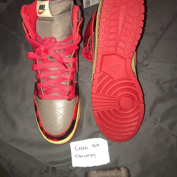 Nike Dunk High Acid Wash Red size 10.5. Never worn main image 4